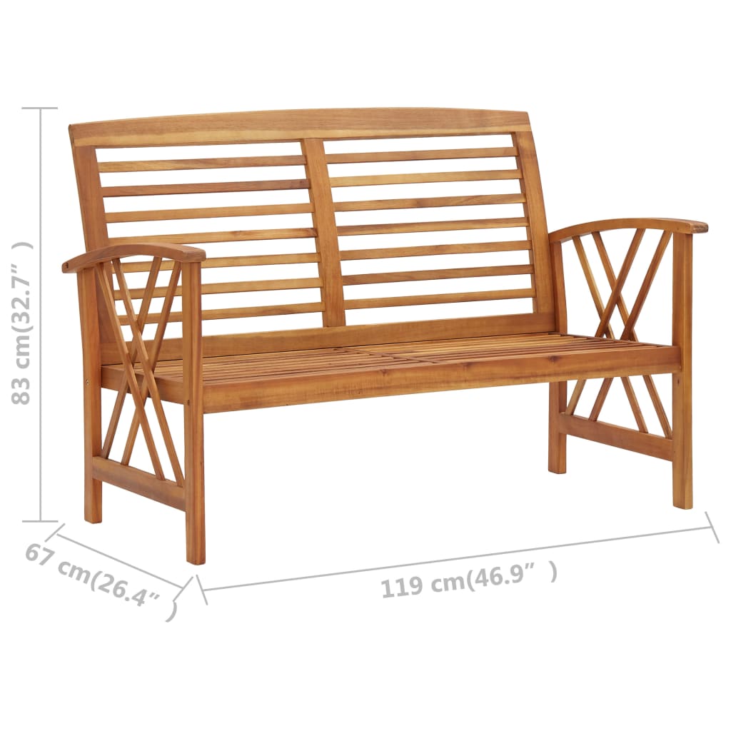 Salon de jardin 4 pcs Bois d'acacia solide