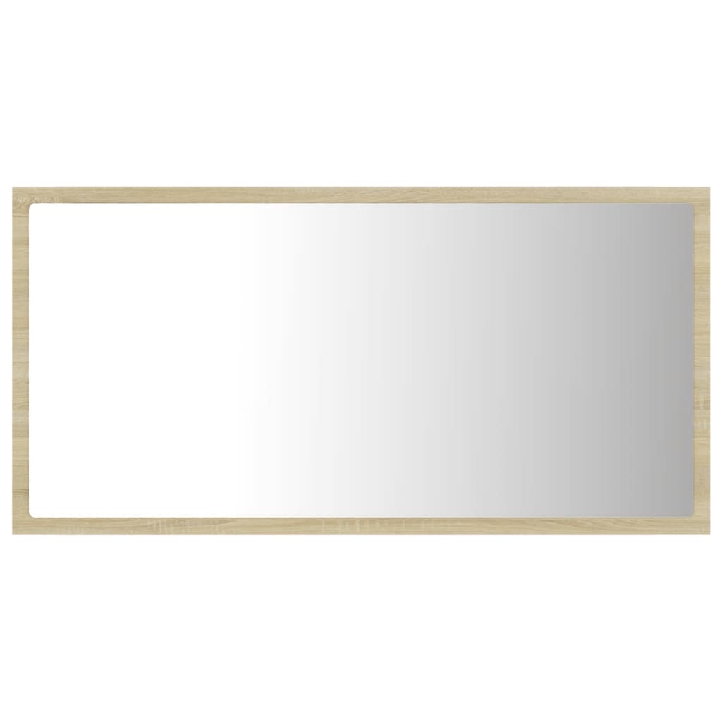 Miroir LED de salle de bain Chêne sonoma 80x8,5x37 cm Aggloméré