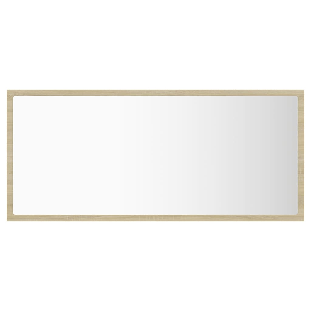 Miroir LED de salle de bain Chêne sonoma 90x8,5x37 cm Aggloméré