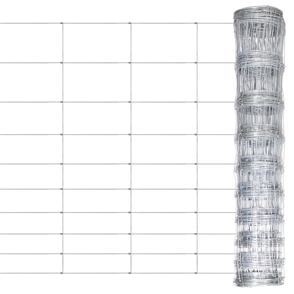 Clôture de jardin Acier galvanisé 50x1,2 m Argenté