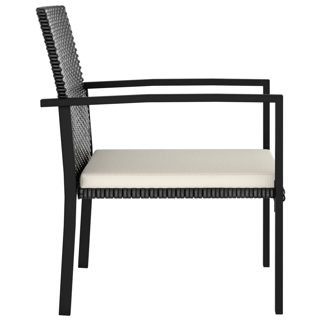Ensemble de salle à manger de jardin 7 pcs Résine tressée Noir