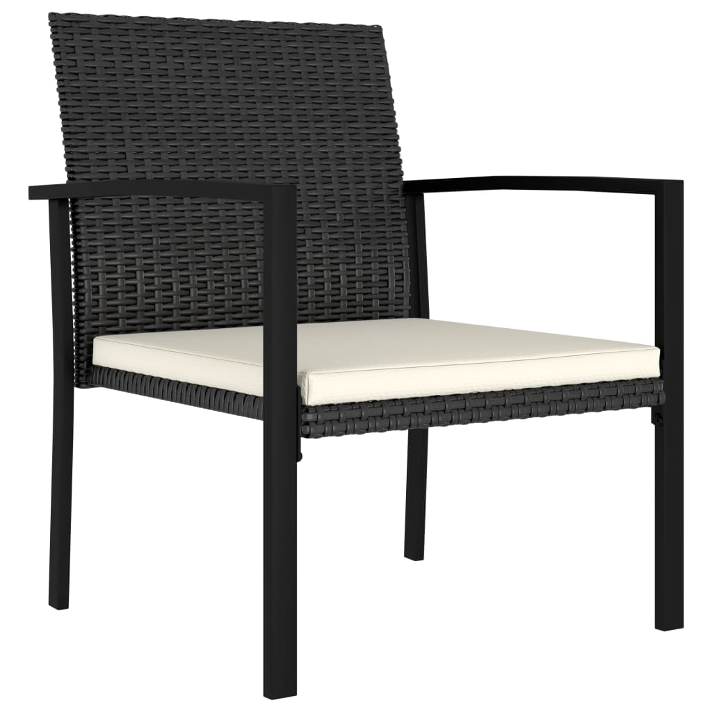 Ensemble de salle à manger de jardin 9 pcs Résine tressée Noir