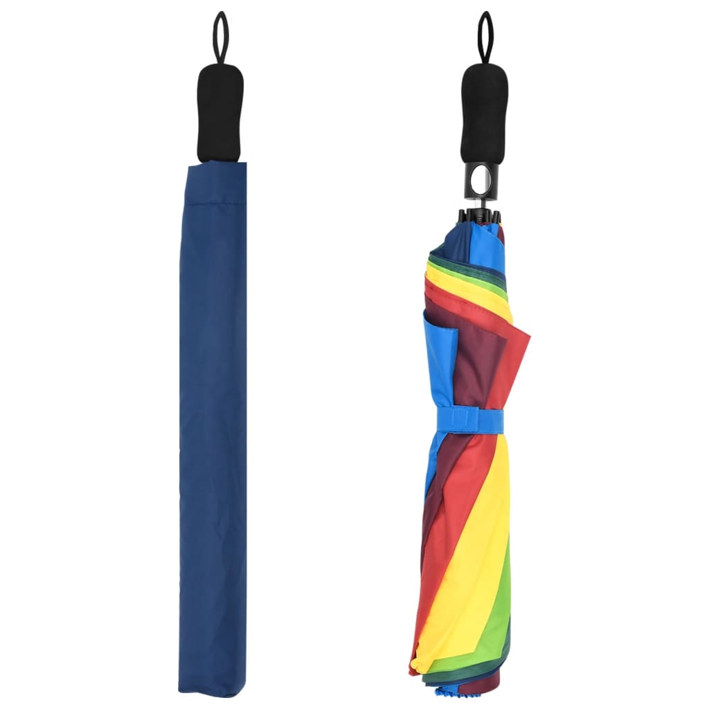 Parapluie pliable automatique Multicolore 124 cm