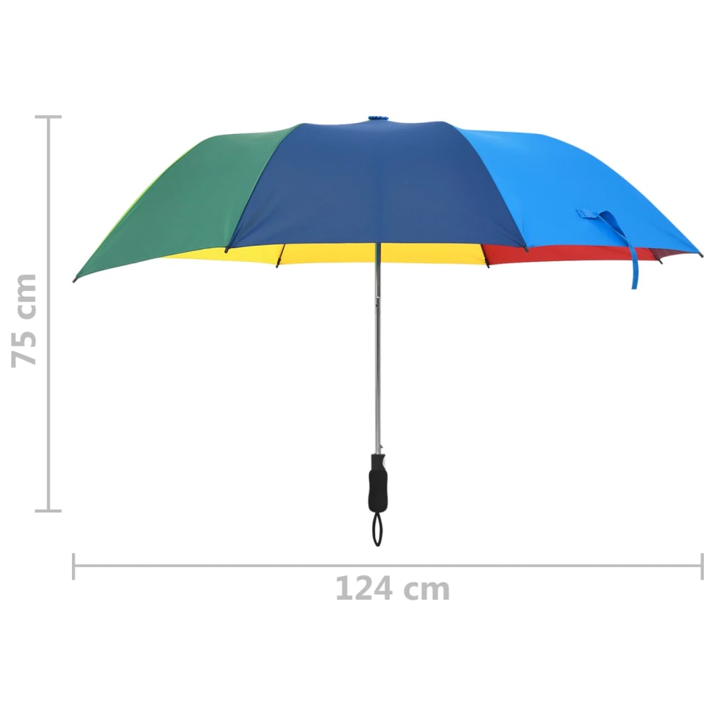 Parapluie pliable automatique Multicolore 124 cm