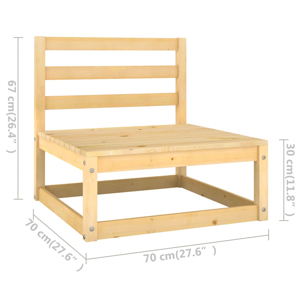 Salon de jardin 4 pcs Bois de pin massif