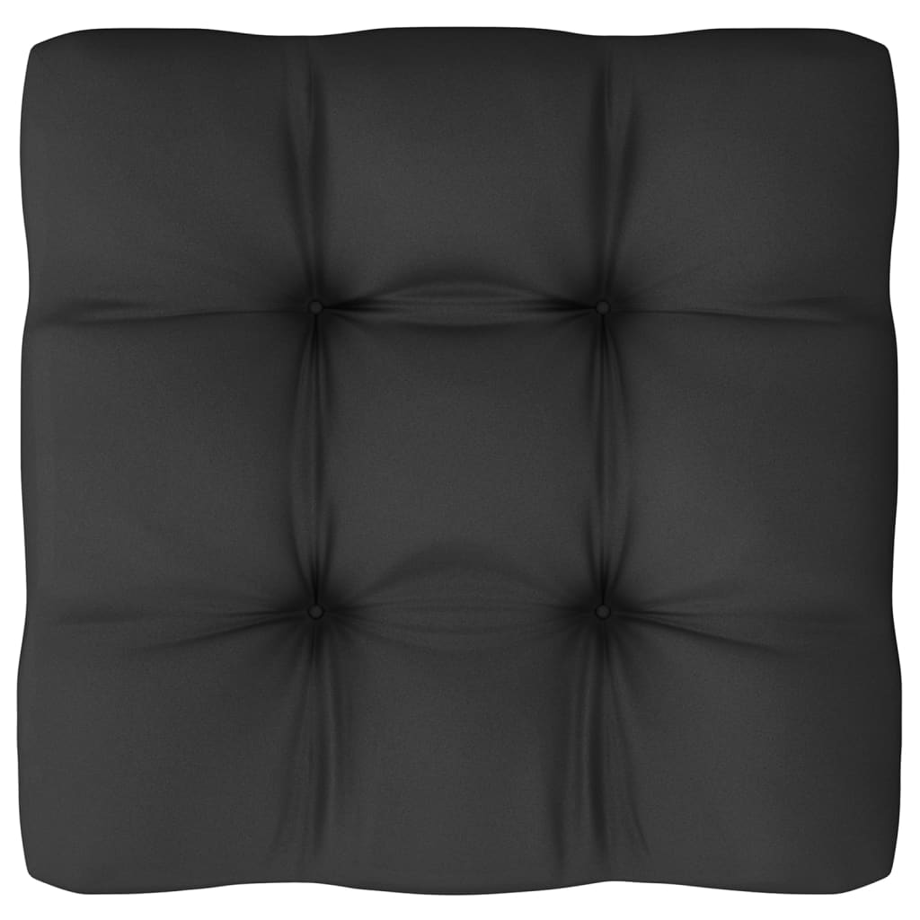Salon de jardin 12 pcs avec coussins Noir Bois de pin massif