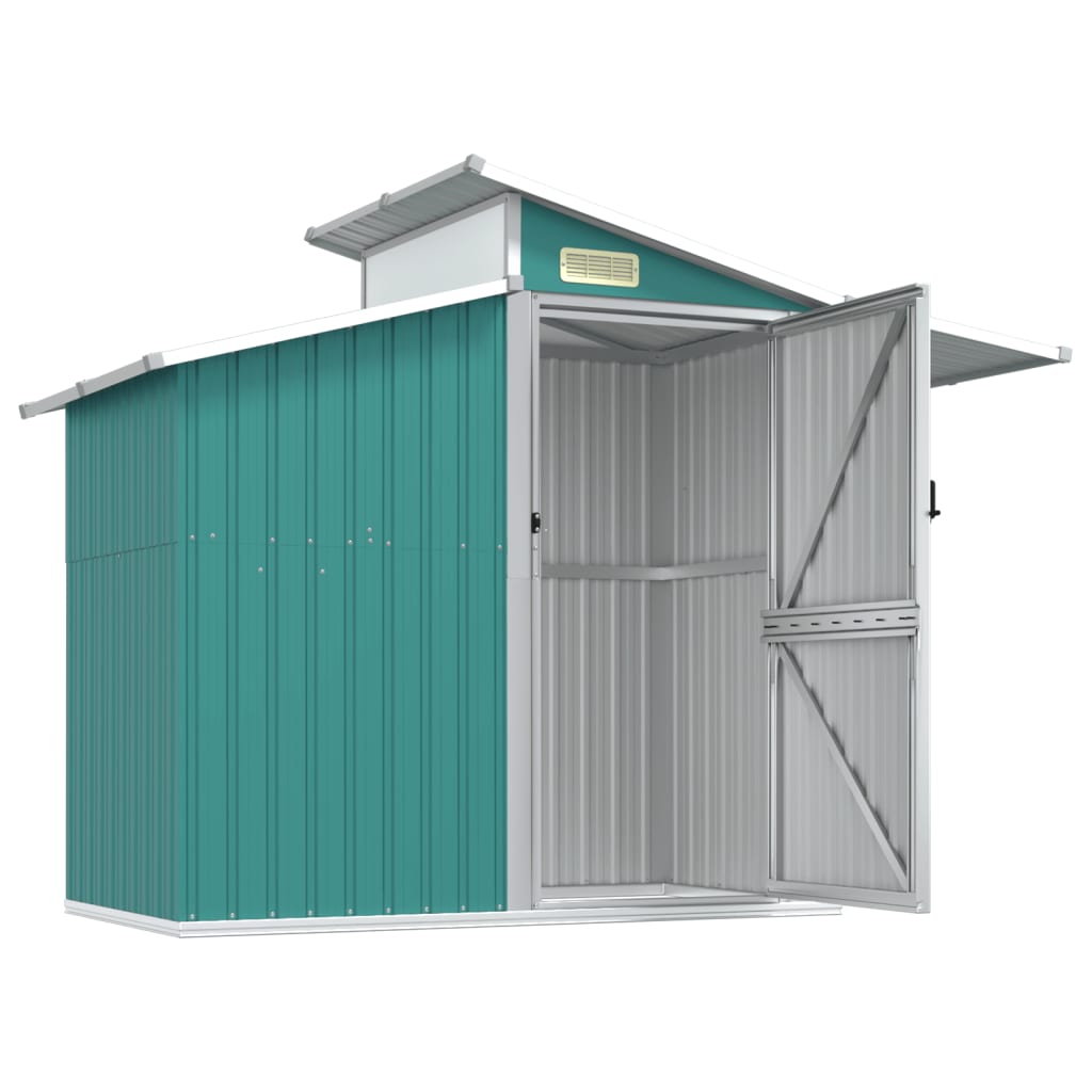 Abri de Jardin Vert 270x130x208,5 cm Acier Galvanisé