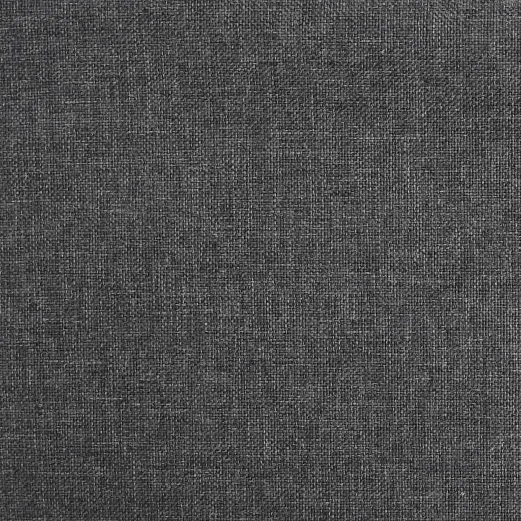 Chaises pivotantes de salle à manger 2 pcs Gris foncé Tissu