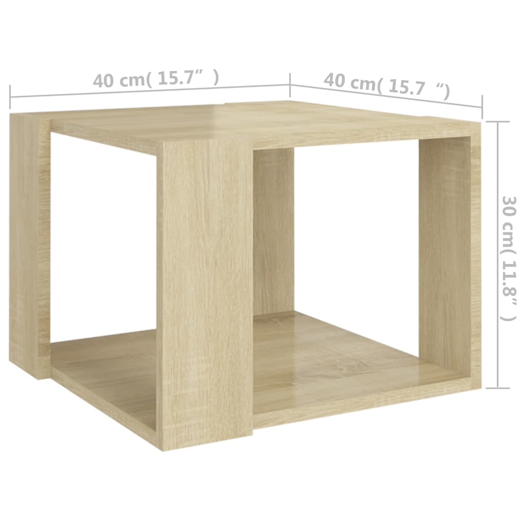 Table basse Chêne sonoma 40x40x30 cm Bois d'ingénierie