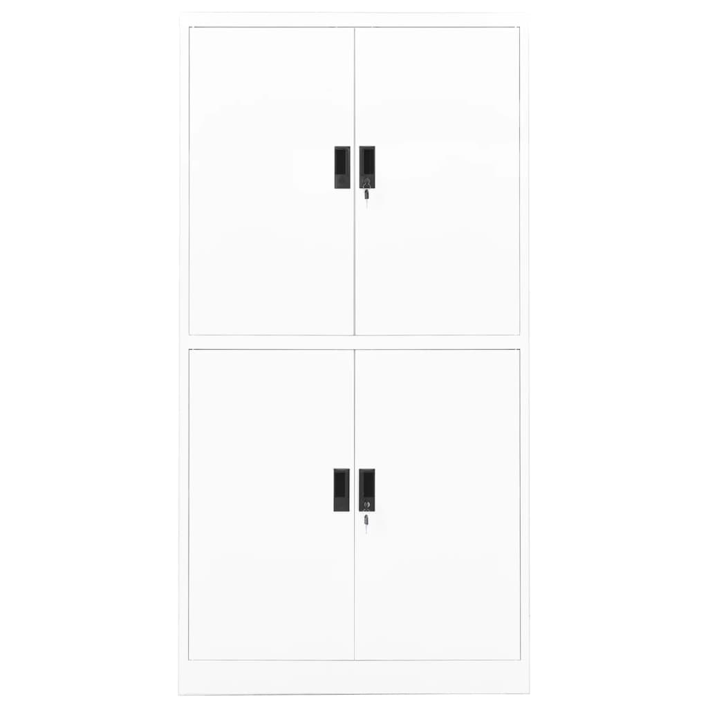 Armoire de bureau Blanc 90x40x180 cm Acier