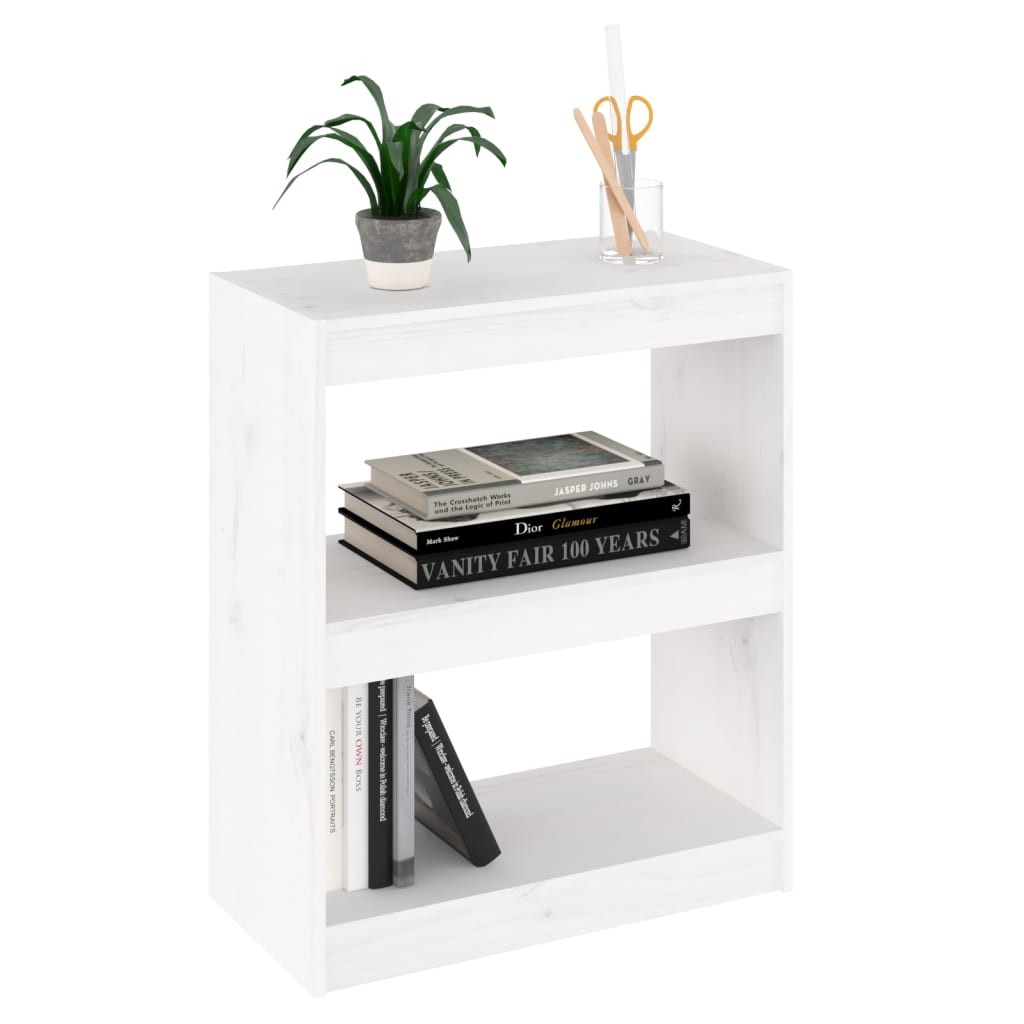 Bibliothèque/Cloison Blanc 60x30x71,5 cm Bois solide de pin