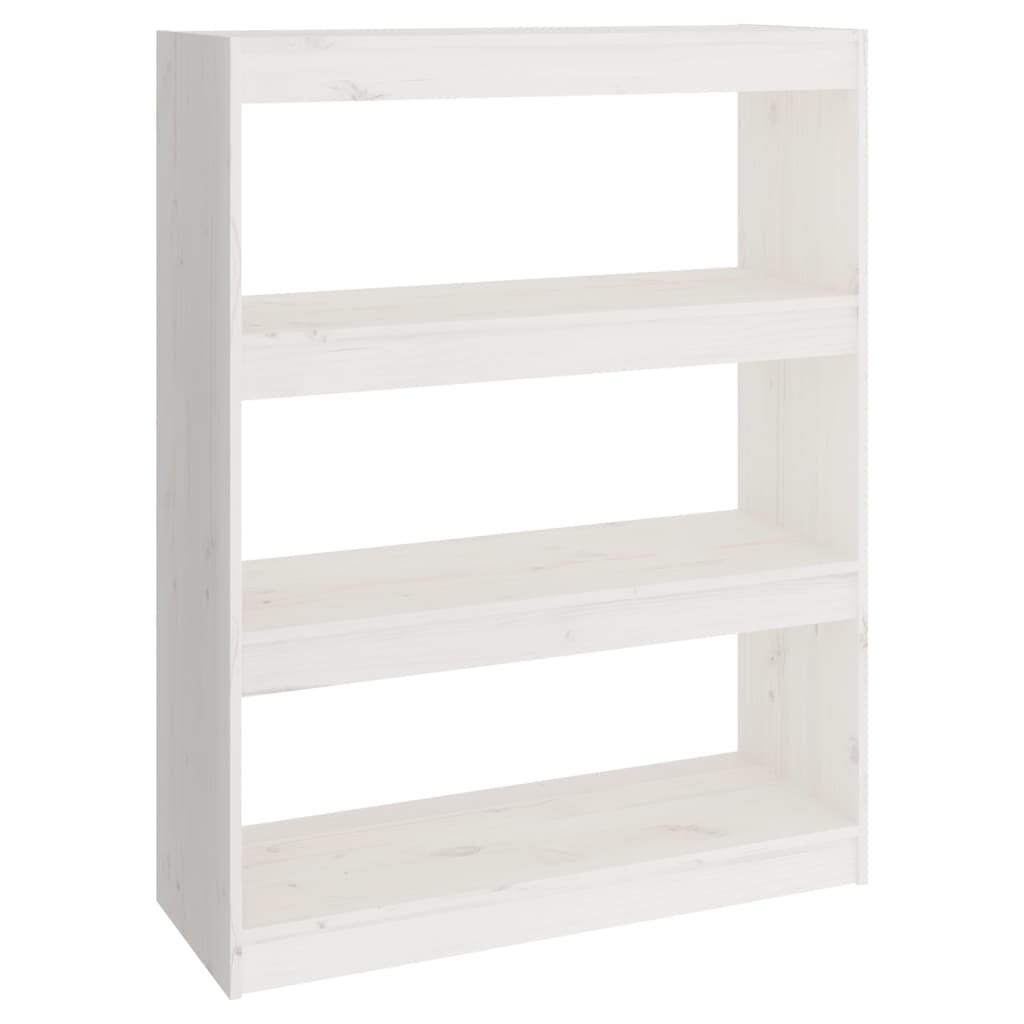 Bibliothèque/Séparateur de pièce Blanc 80x30x103,5cm Pin solide