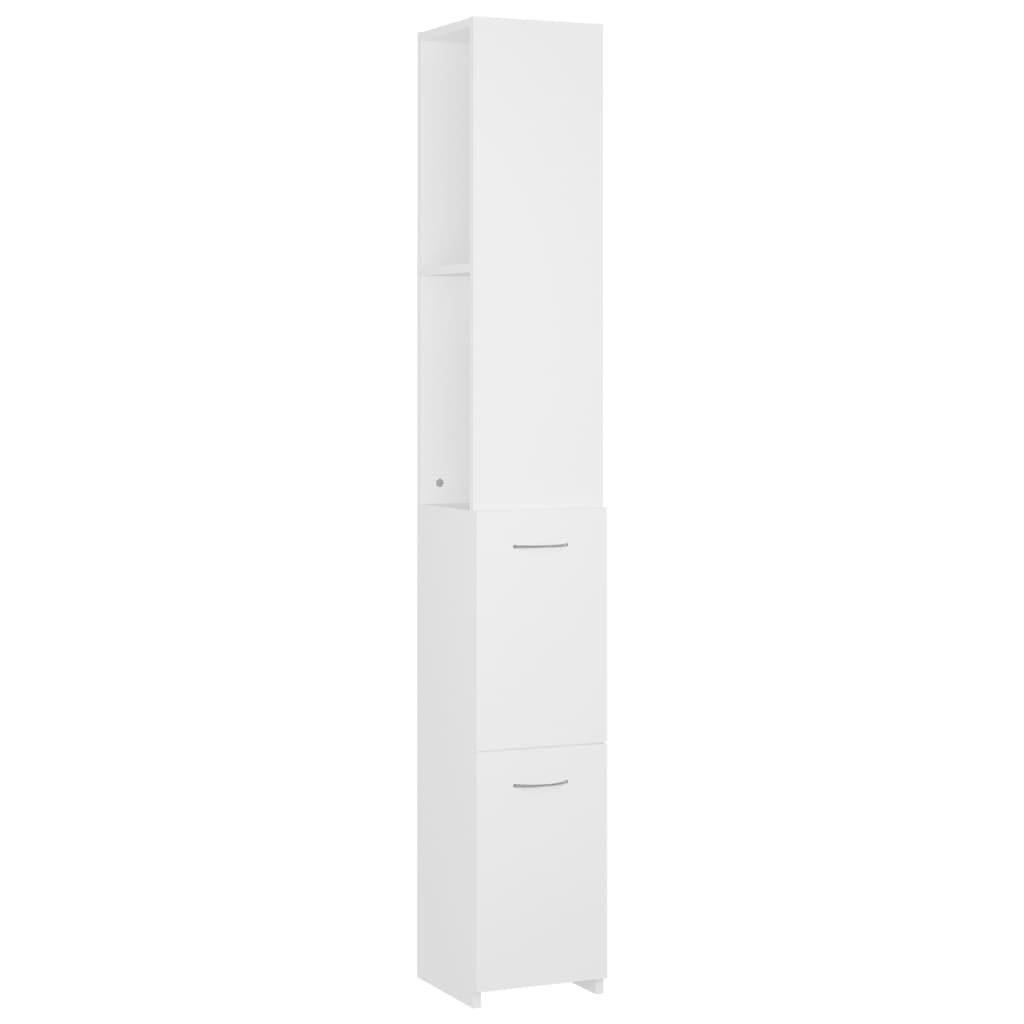 Armoire de salle de bain Blanc 25x25x170 cm Aggloméré