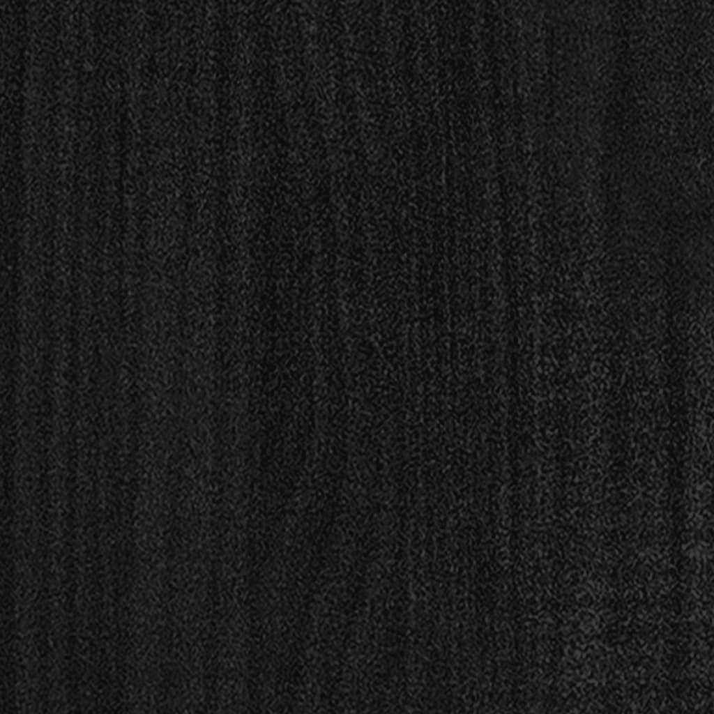 Bibliothèque à 5 niveaux Noir 40x30x175 cm Bois de pin
