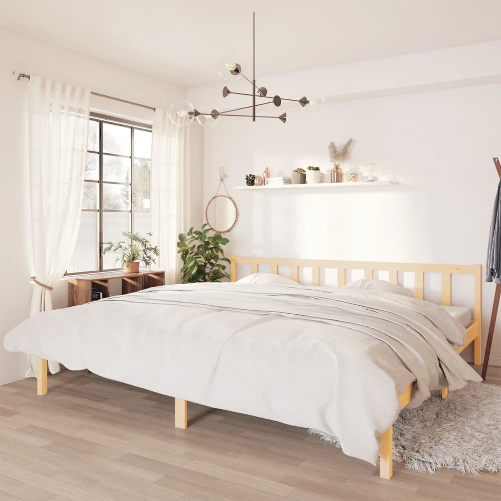 Cadre de lit Bois de pin massif 200x200 cm