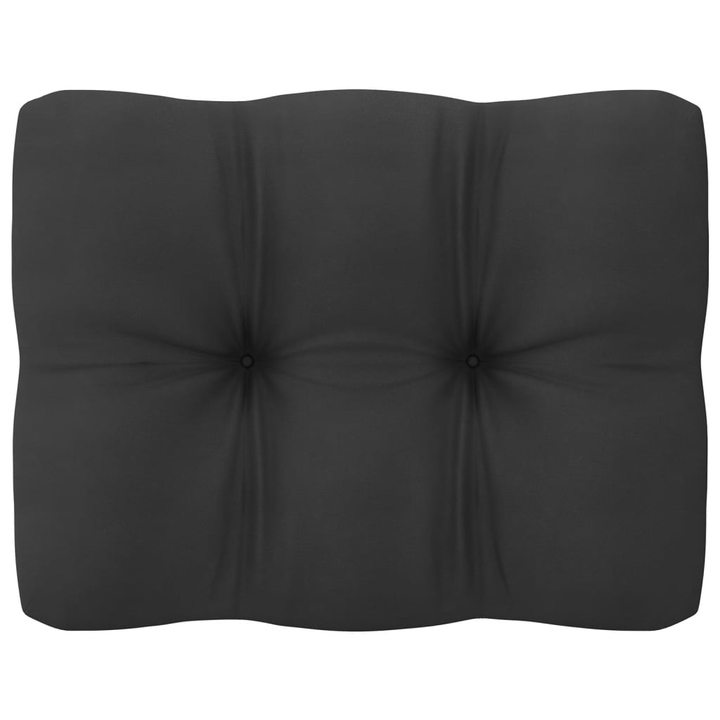 Salon de jardin 9 pcs avec coussins anthracite Pin massif