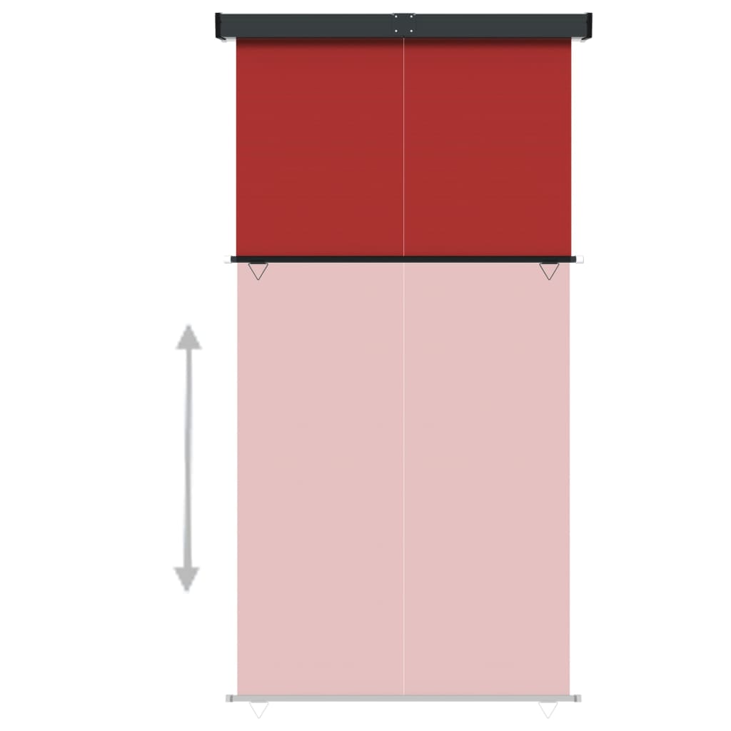 Auvent latéral de balcon 160x250 cm Rouge
