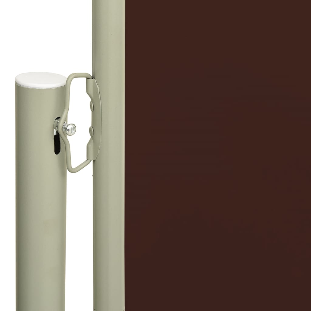 Auvent latéral rétractable de patio 160x600 cm Marron