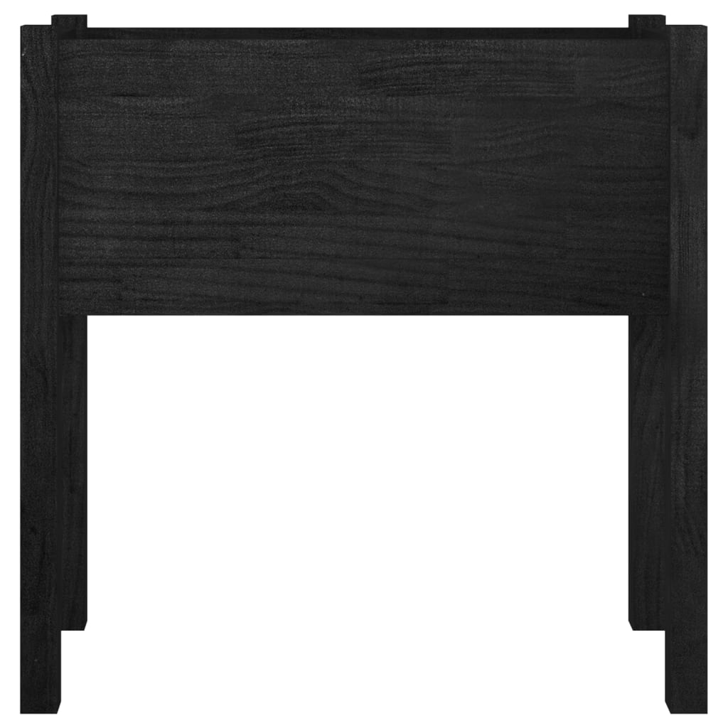 Jardinières 2 pcs Noir 70x31x70 cm Bois de pin massif