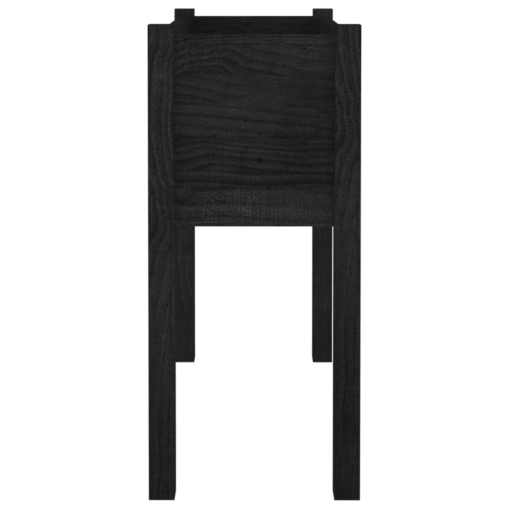 Jardinières 2 pcs Noir 70x31x70 cm Bois de pin massif