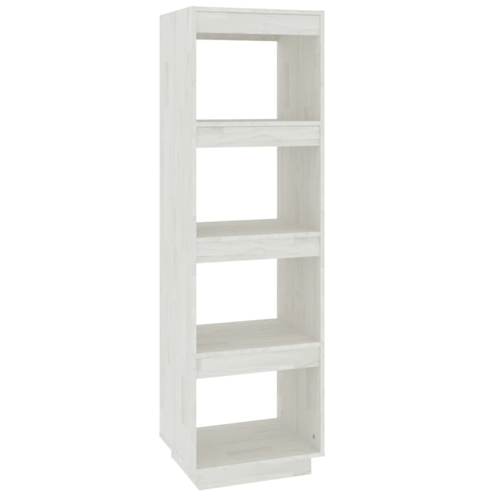 Bibliothèque/Séparateur de pièce Blanc 40x35x135 cm Pin massif