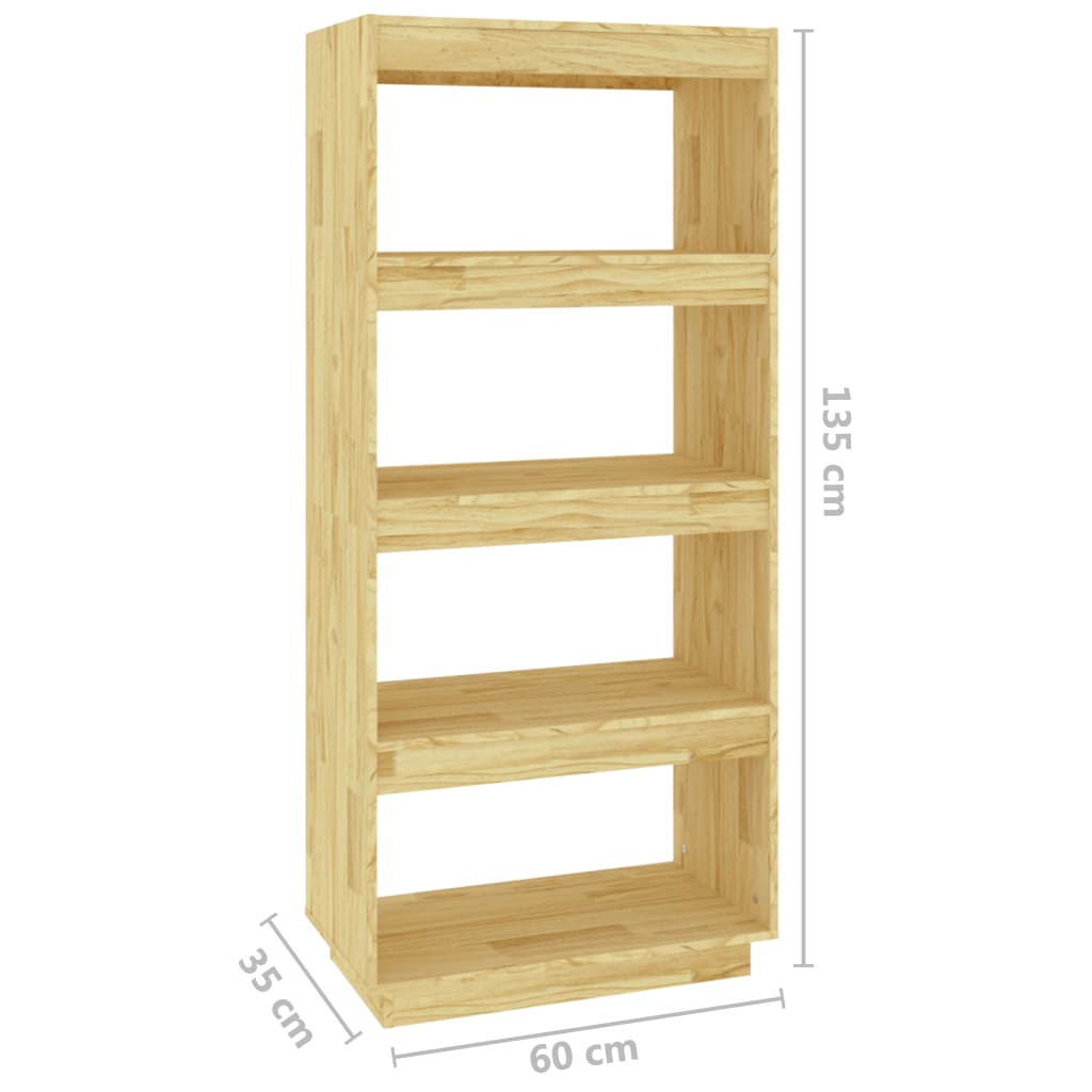 Bibliothèque/Séparateur de pièce 60x35x135 cm Pin massif