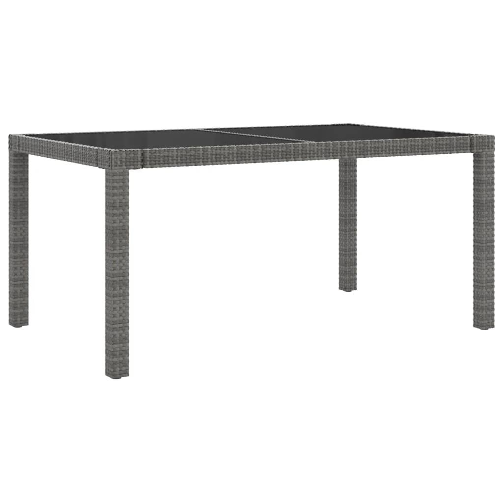 Mobilier à dîner de jardin 5pcs et coussins Résine tressée Gris
