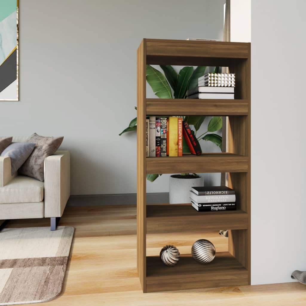 Bibliothèque/Cloison Chêne marron 60x30x135cm Bois d'ingénierie