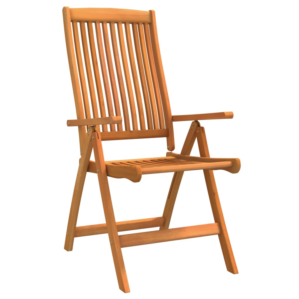 Chaises de jardin pliables 2 pcs Bois d'eucalyptus massif