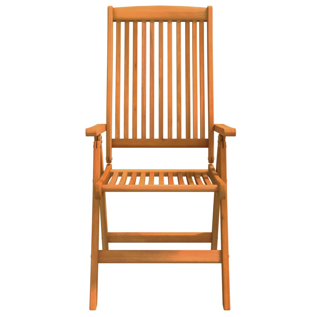 Chaises de jardin pliables 2 pcs Bois d'eucalyptus massif