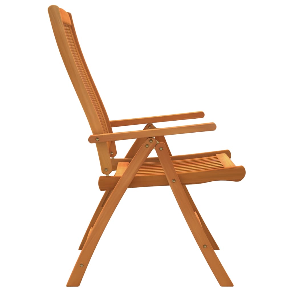 Chaises de jardin pliables 2 pcs Bois d'eucalyptus massif