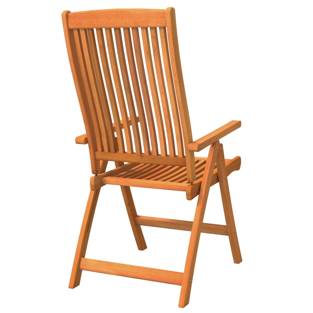Chaises de jardin pliables 2 pcs Bois d'eucalyptus massif