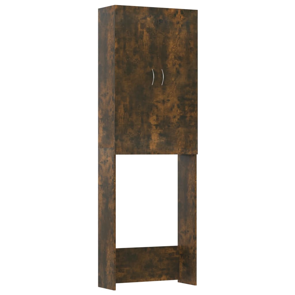 Meuble pour machine à laver Chêne fumé 64x25,5x190 cm