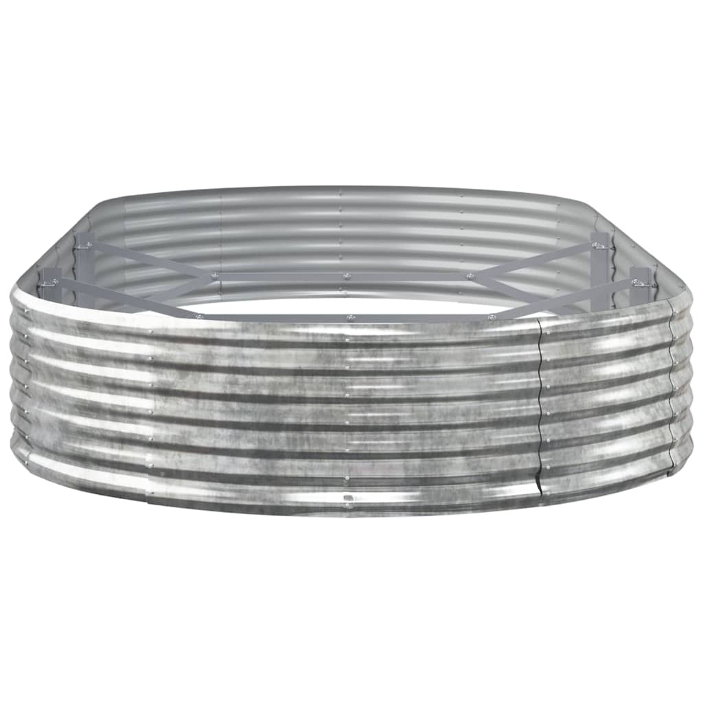 Jardinière Acier enduit de poudre 296x140x36 cm Argenté
