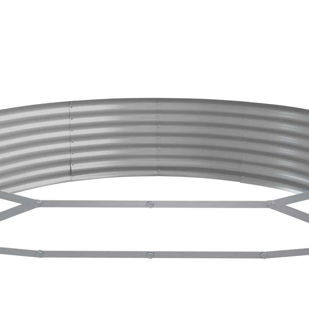 Jardinière Acier enduit de poudre 296x140x36 cm Argenté