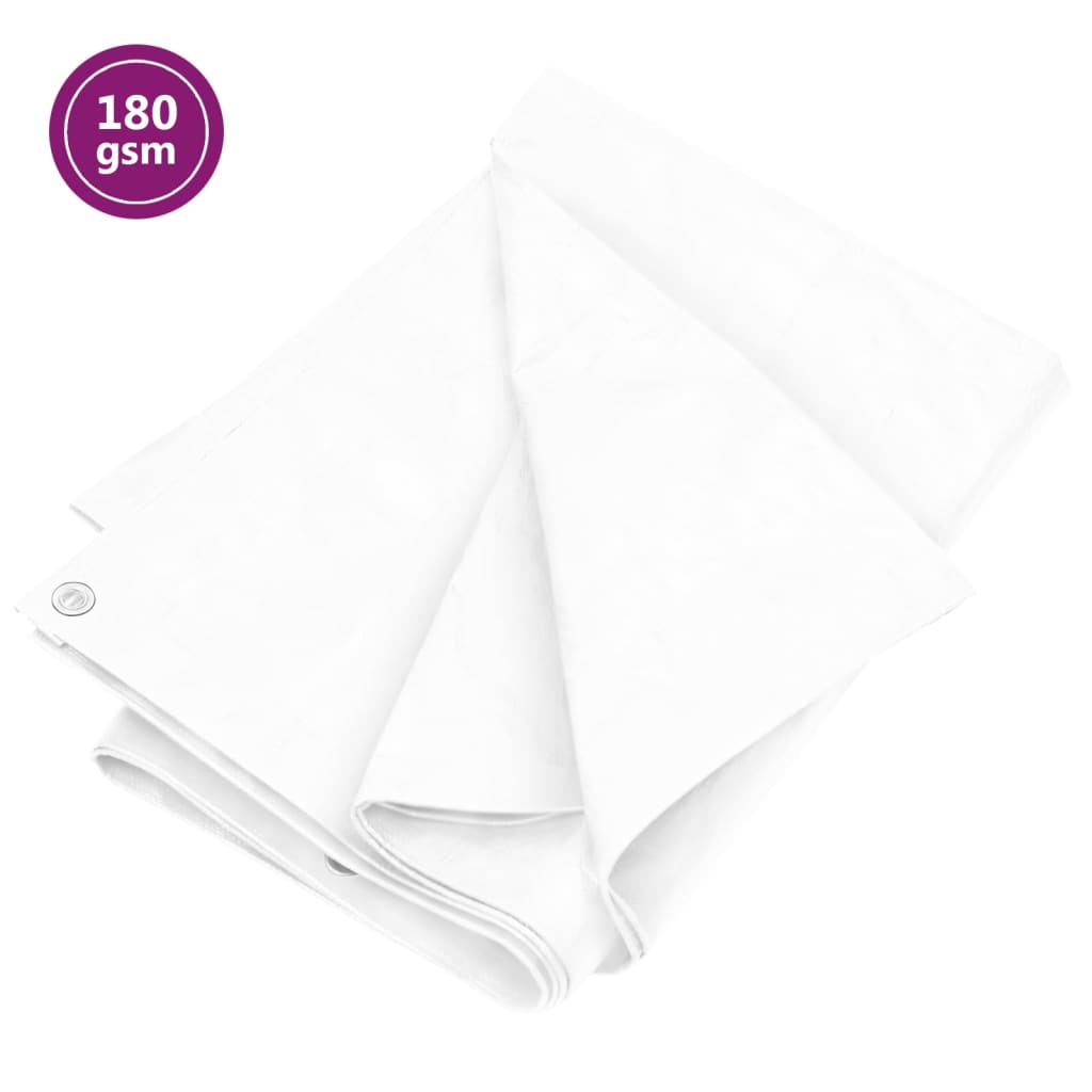 Bâche 180 g/m² 3x5 m Blanc PEHD