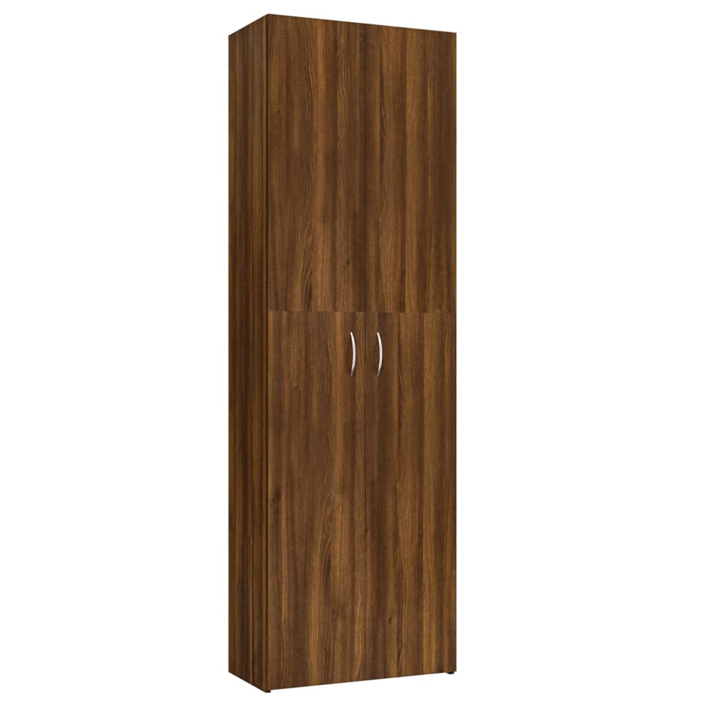 Armoire de bureau Chêne marron 60x32x190 cm Bois d'ingénierie