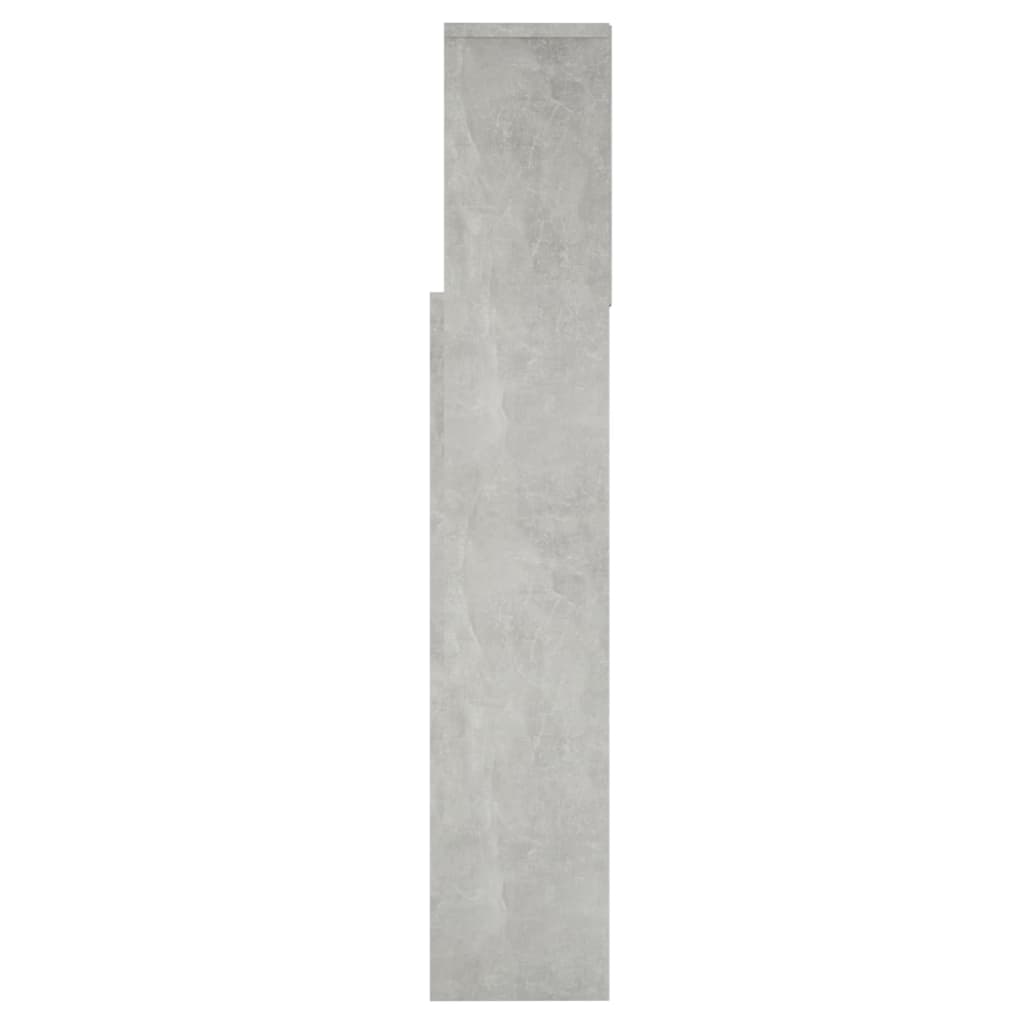 Armoire de tête de lit Gris béton 160x19x103,5 cm