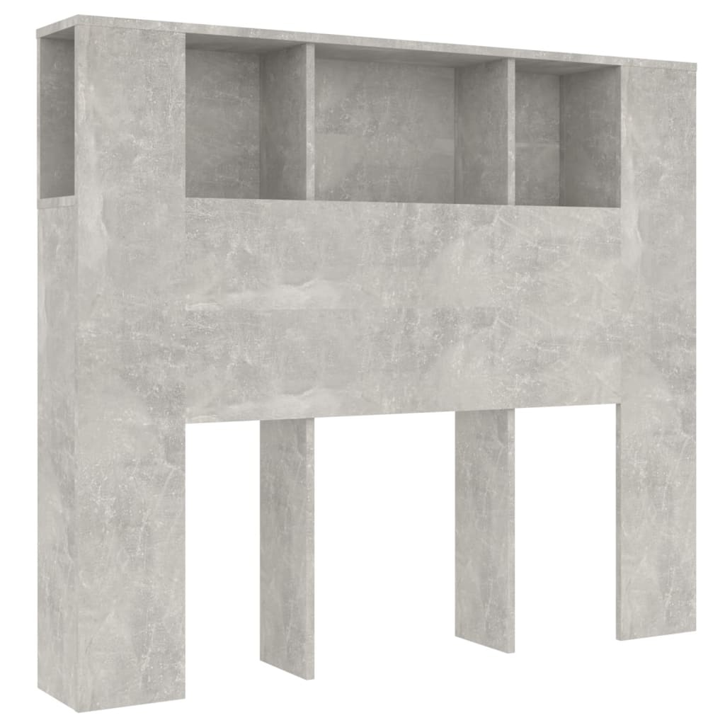 Armoire de tête de lit Gris béton 120x18,5x104,5 cm
