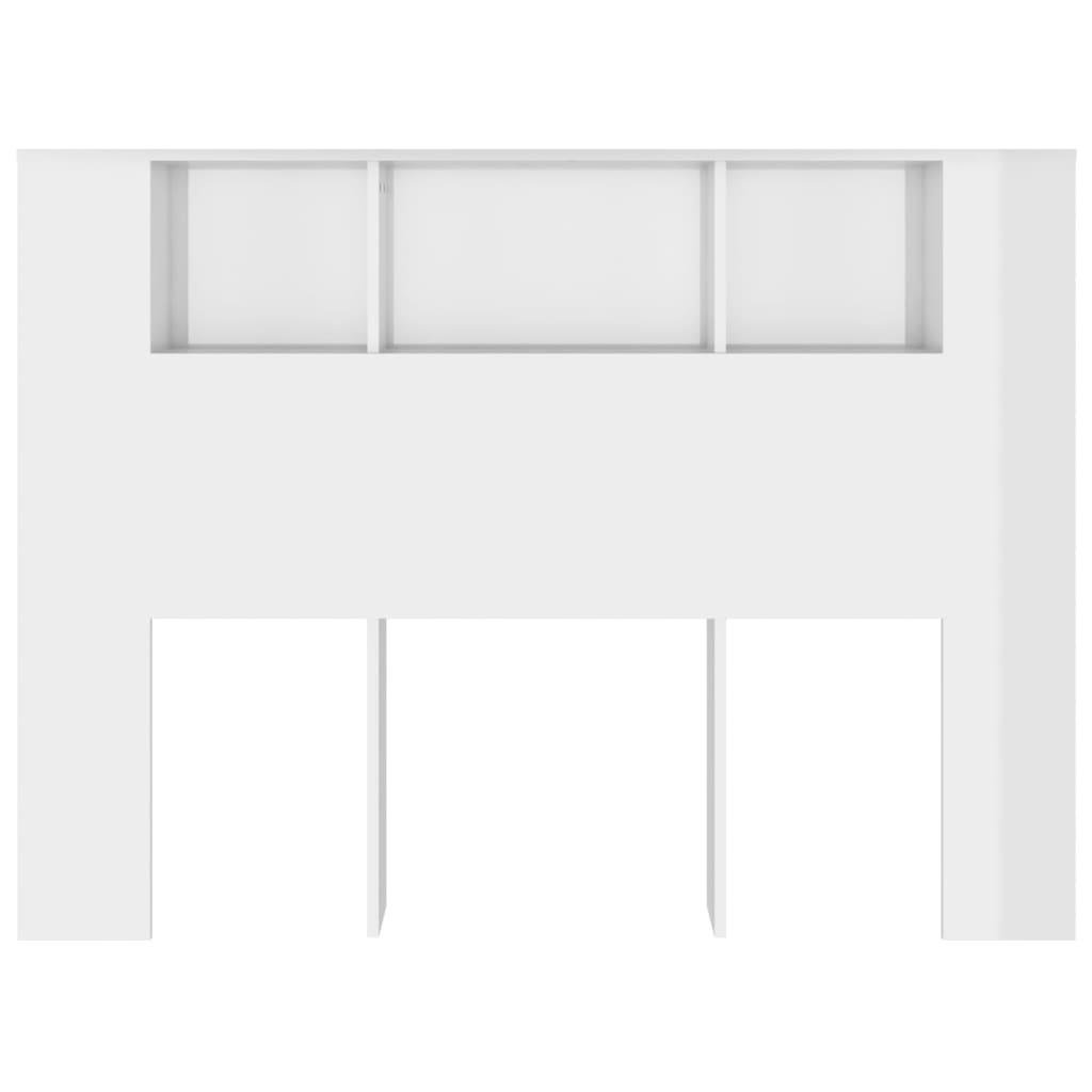 Armoire de tête de lit Blanc brillant 140x18,5x104,5 cm