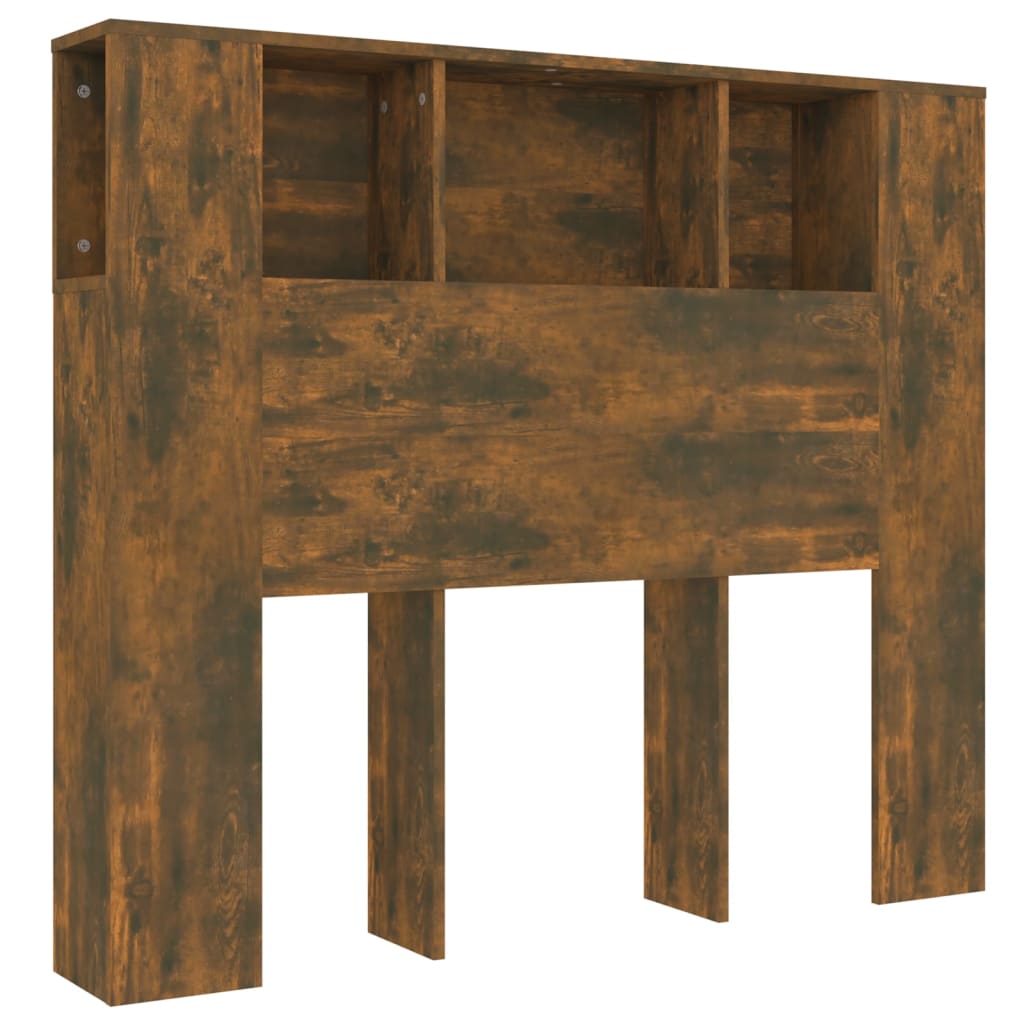 Armoire de tête de lit Chêne fumé 120x18,5x104,5 cm