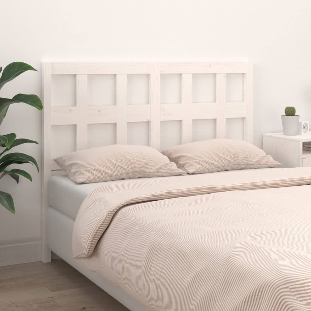 Tête de lit Blanc 145,5x4x100 cm Bois massif de pin