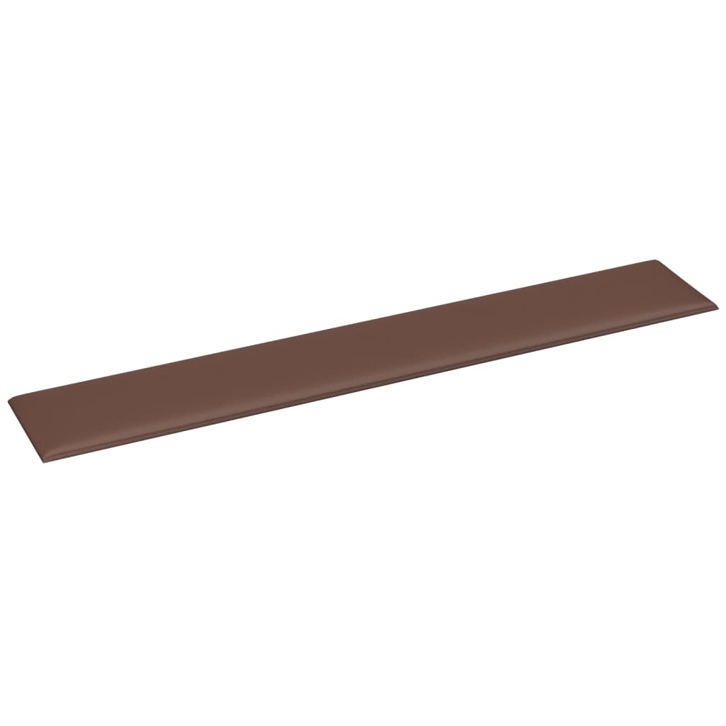 Panneaux muraux 12 pcs Marron 90x15 cm Similicuir 1,62 m²