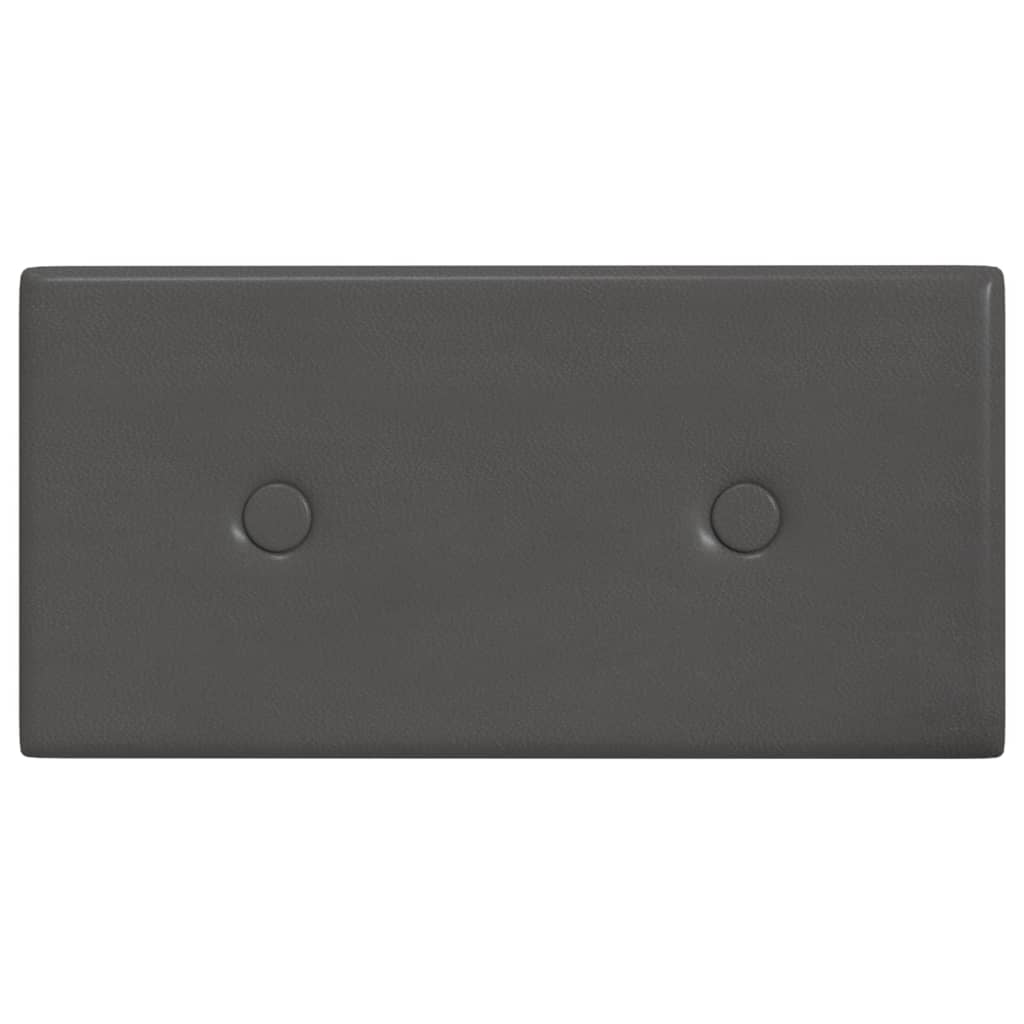 Panneaux muraux 12 pcs Gris 30x15 cm Similicuir 0,54 m²