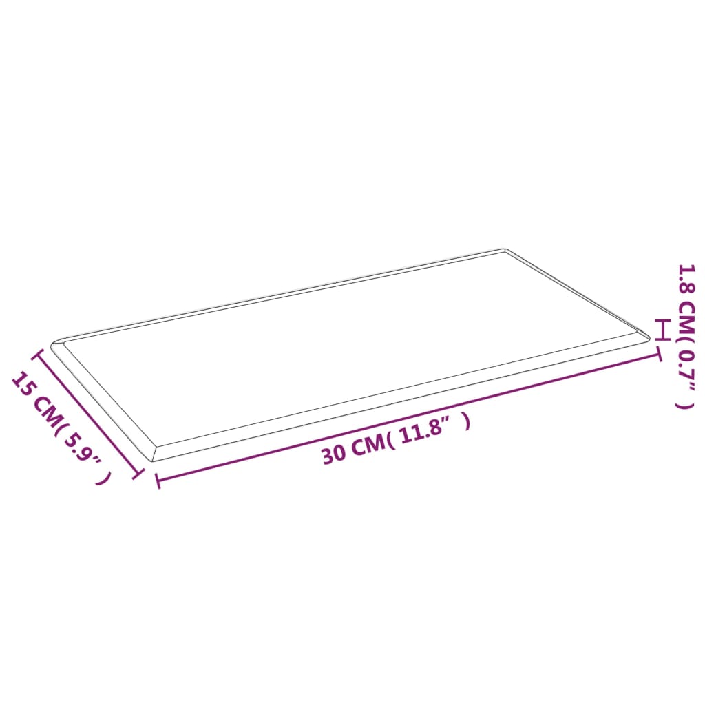 Panneaux muraux 12 pcs Gris 30x15 cm Similicuir 0,54 m²