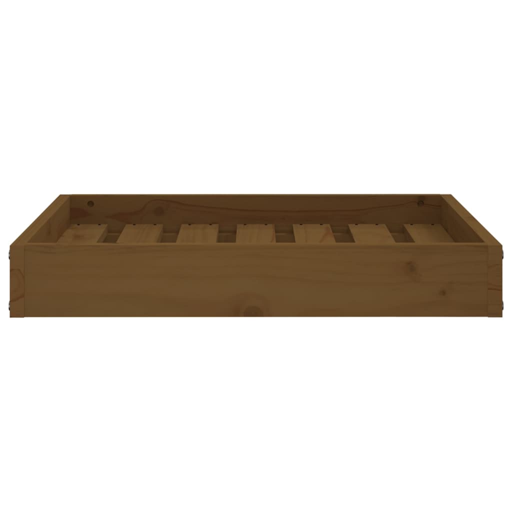Lit pour chien Marron miel 61,5x49x9 cm Bois de pin solide