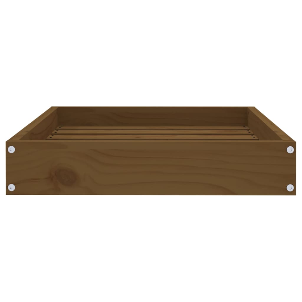 Lit pour chien Marron miel 61,5x49x9 cm Bois de pin solide