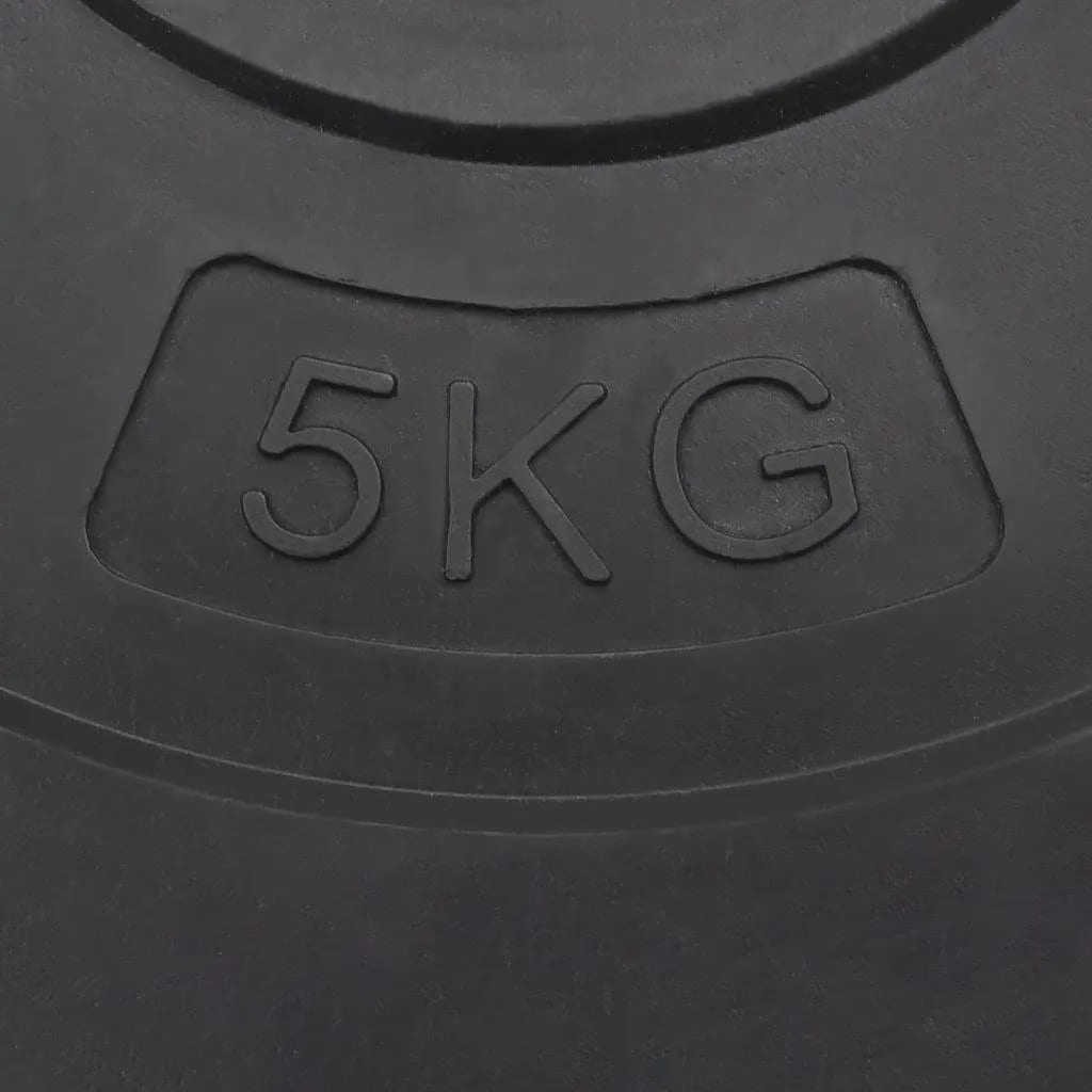 Plaques de poids 6 pcs 30 kg Béton