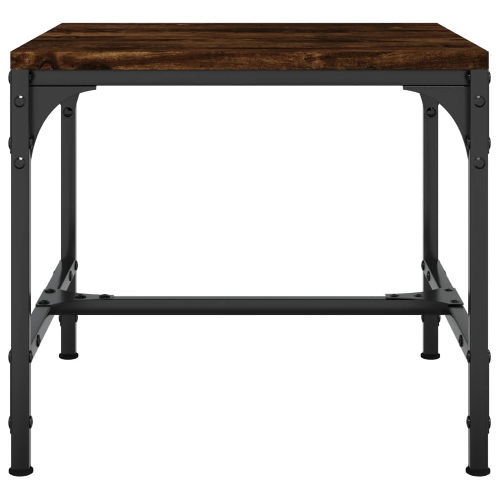 Table d'appoint Chêne fumé 40x40x35 cm Bois d'ingénierie