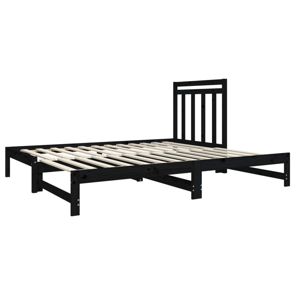 Lit coulissant 2x(90x190) cm Bois de pin massif